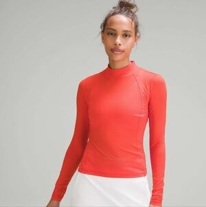 Lululemon Nulux Pink Mock-Neck Long-Sleeve Shirt